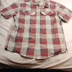 Eddie Bauer men's Short sleeve button down shirt size large